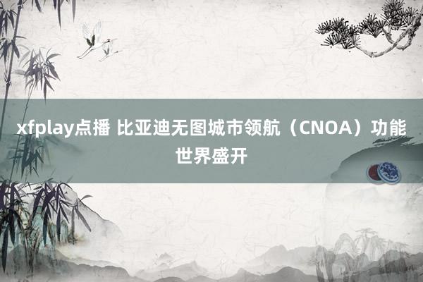 xfplay点播 比亚迪无图城市领航（CNOA）功能世界盛开