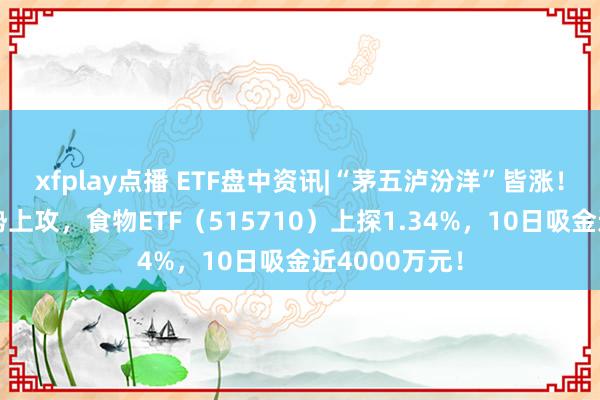 xfplay点播 ETF盘中资讯|“茅五泸汾洋”皆涨！吃喝板块强势上攻，食物ETF（515710）上探1.34%，10日吸金近4000万元！