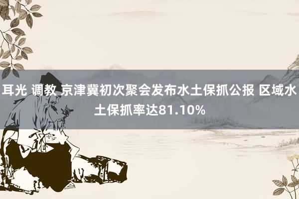 耳光 调教 京津冀初次聚会发布水土保抓公报 区域水土保抓率达81.10%