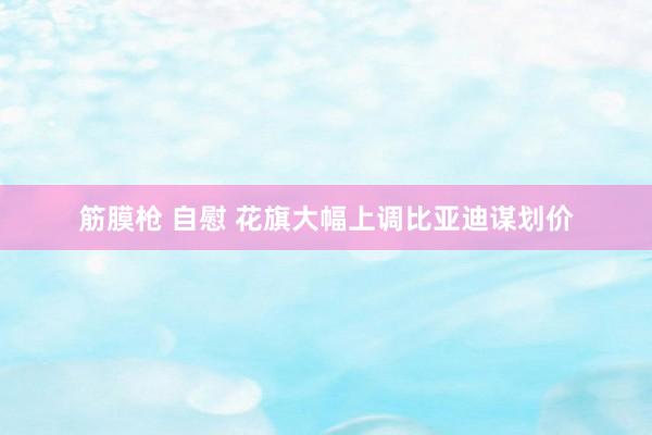 筋膜枪 自慰 花旗大幅上调比亚迪谋划价