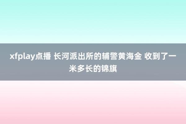 xfplay点播 长河派出所的辅警黄海金 收到了一米多长的锦旗