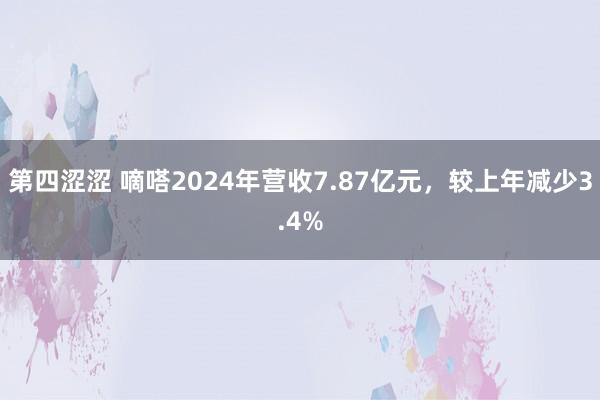 第四涩涩 嘀嗒2024年营收7.87亿元，较上年减少3.4%