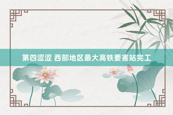 第四涩涩 西部地区最大高铁要害站完工