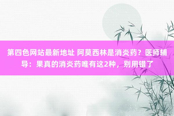 第四色网站最新地址 阿莫西林是消炎药？医师辅导：果真的消炎药唯有这2种，别用错了