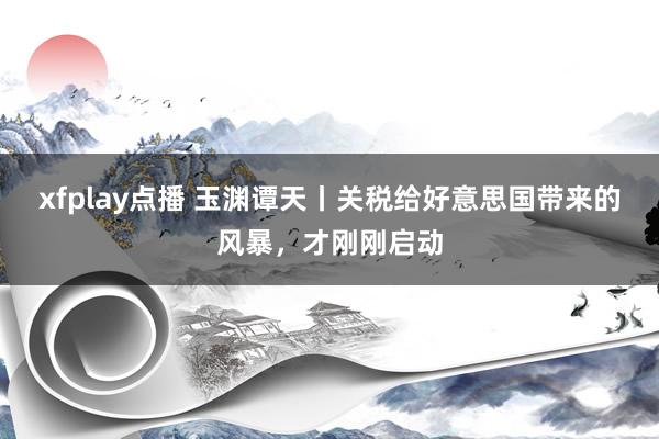 xfplay点播 玉渊谭天丨关税给好意思国带来的风暴，才刚刚启动
