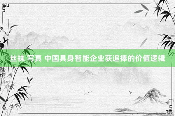 丝袜 写真 中国具身智能企业获追捧的价值逻辑