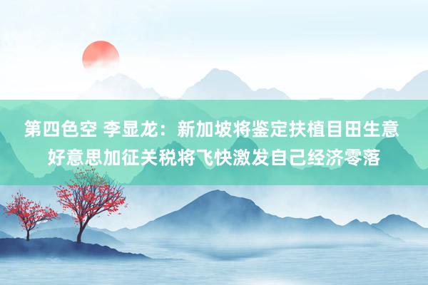 第四色空 李显龙：新加坡将鉴定扶植目田生意 好意思加征关税将飞快激发自己经济零落