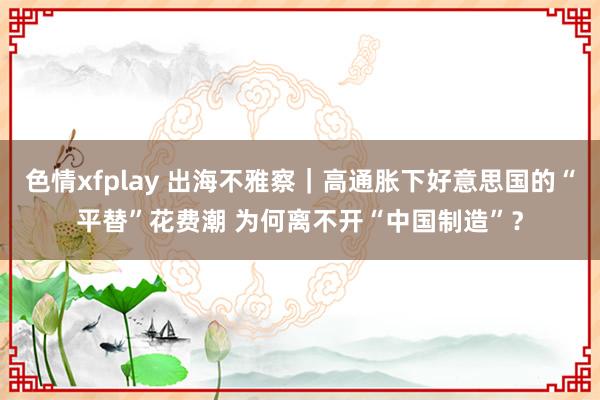 色情xfplay 出海不雅察｜高通胀下好意思国的“平替”花费潮 为何离不开“中国制造”？