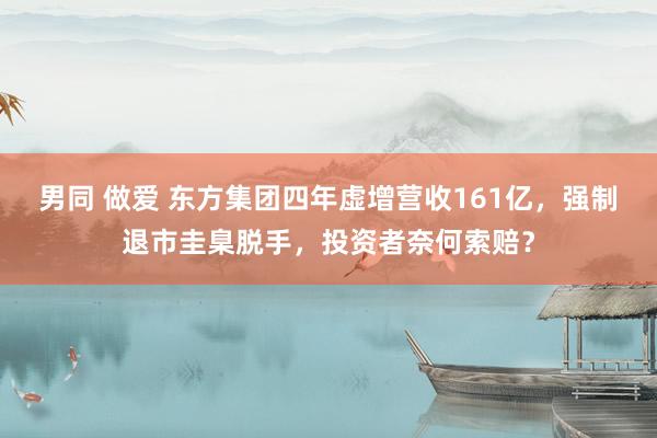 男同 做爱 东方集团四年虚增营收161亿，强制退市圭臬脱手，投资者奈何索赔？