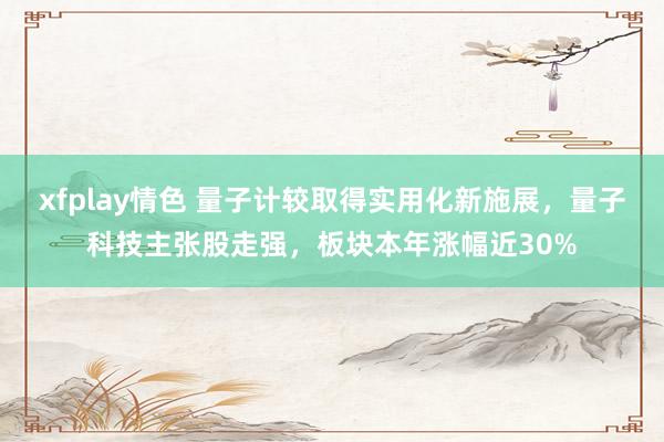 xfplay情色 量子计较取得实用化新施展，量子科技主张股走强，板块本年涨幅近30%