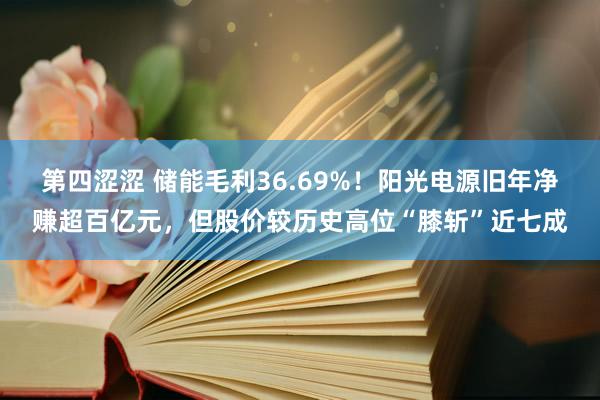 第四涩涩 储能毛利36.69%！阳光电源旧年净赚超百亿元，但股价较历史高位“膝斩”近七成